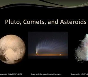 Pluto Comets and Asteroids